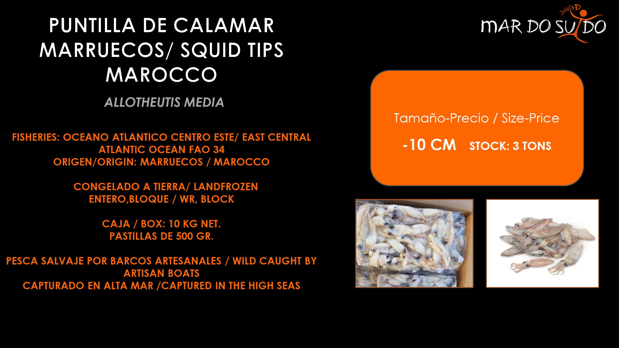 Oferta Destacada de Puntilla de calamar Marruecos - Squid Tips Marocco Special Offer